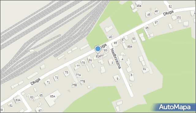 Sosnowiec, Długa, 81A, mapa Sosnowca