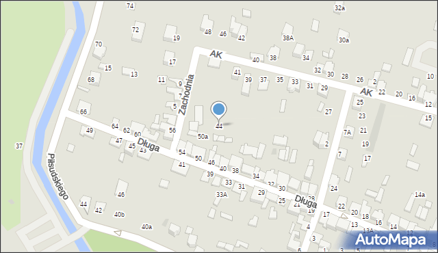 Staszów, Długa, 44, mapa Staszów