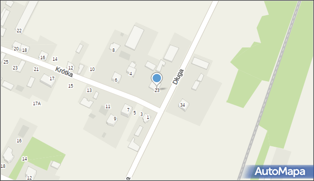 Strzała, Długa, 23, mapa Strzała