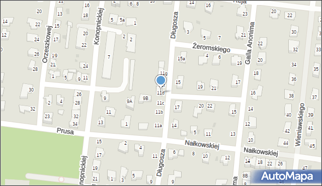 Strzelin, Długosza Jana, 11d, mapa Strzelin