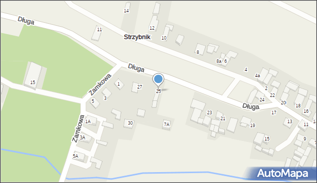 Strzybnik, Długa, 25, mapa Strzybnik