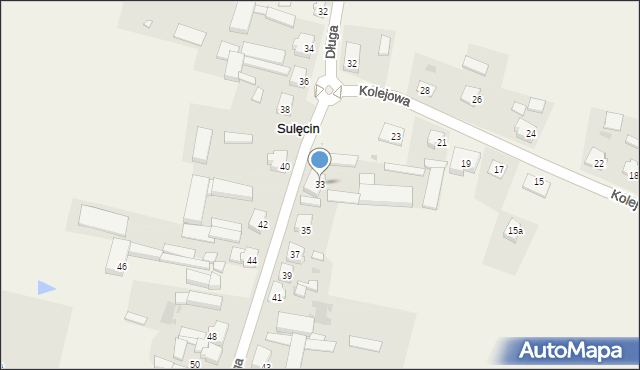 Sulęcin, Długa, 33, mapa Sulęcin