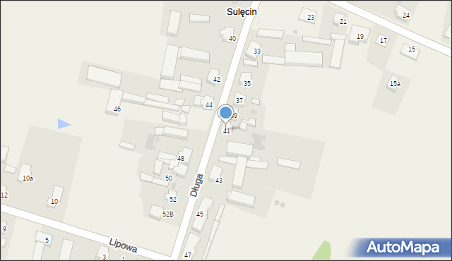 Sulęcin, Długa, 41, mapa Sulęcin