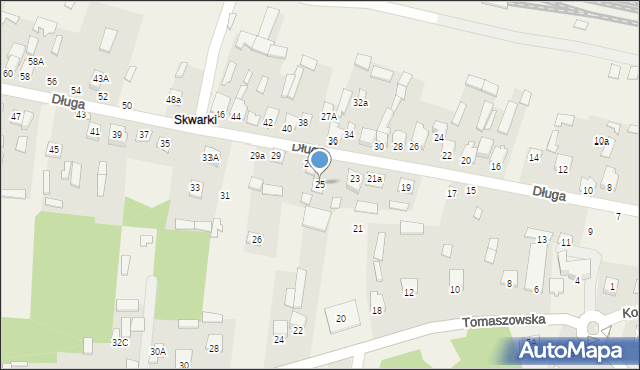 Susiec, Długa, 25, mapa Susiec