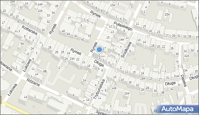 Świdnica, Długa, 1, mapa Świdnicy