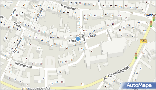 Świdnica, Długa, 44/46, mapa Świdnicy