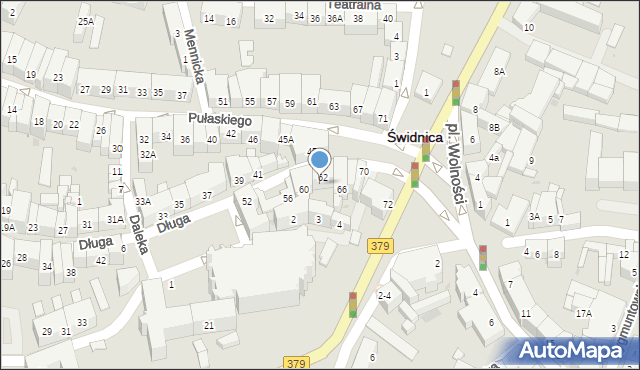 Świdnica, Długa, 62/64, mapa Świdnicy