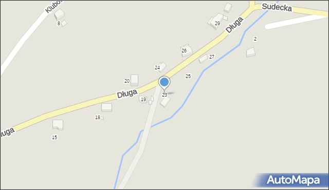 Świeradów-Zdrój, Długa, 23, mapa Świeradów-Zdrój