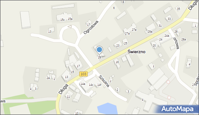 Świerzno, Długa, 19, mapa Świerzno