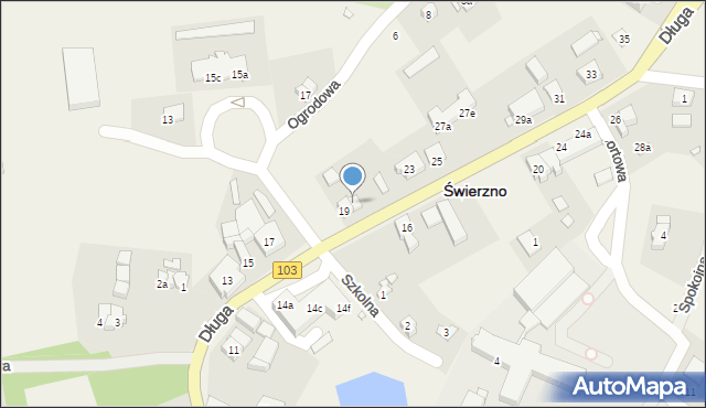 Świerzno, Długa, 21, mapa Świerzno