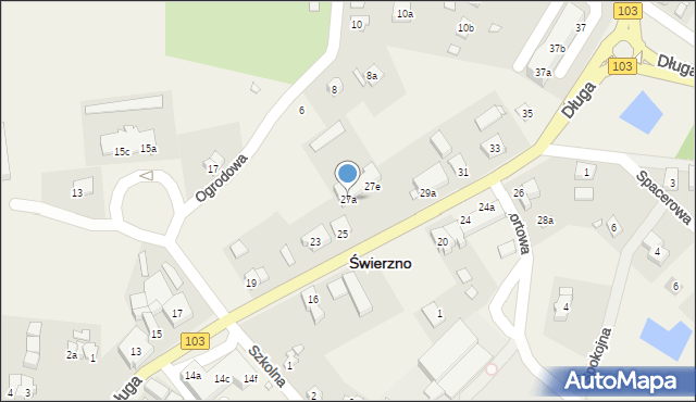 Świerzno, Długa, 27a, mapa Świerzno