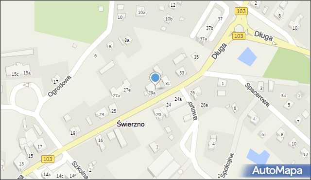 Świerzno, Długa, 29b, mapa Świerzno