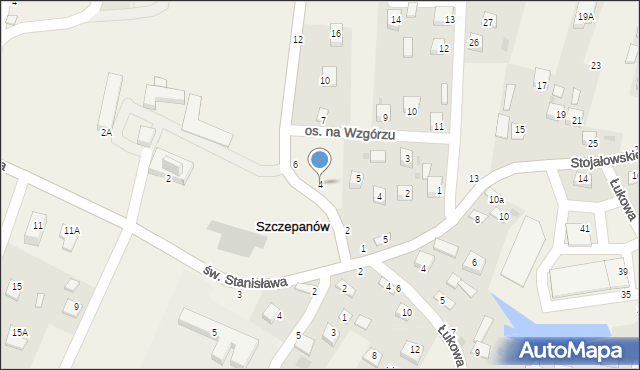 Szczepanów, Długosza Jana, 4, mapa Szczepanów