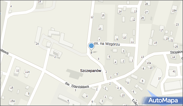 Szczepanów, Długosza Jana, 6, mapa Szczepanów