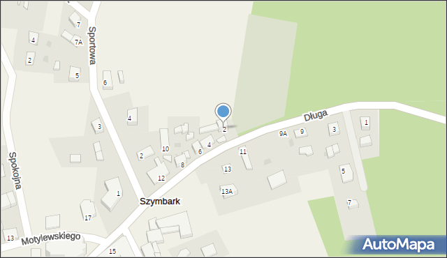 Szymbark, Długa, 2, mapa Szymbark