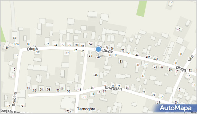 Tarnogóra, Długa, 41, mapa Tarnogóra