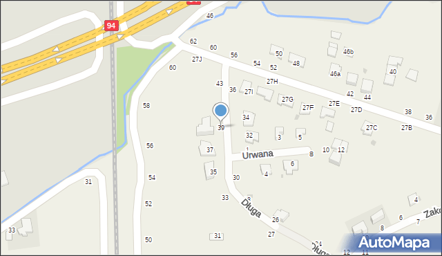 Tarnowiec, Długa, 39, mapa Tarnowiec