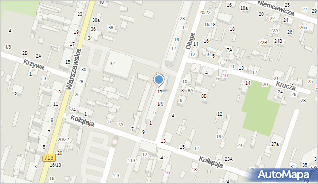 Tomaszów Mazowiecki, Długa, 13, mapa Tomaszów Mazowiecki