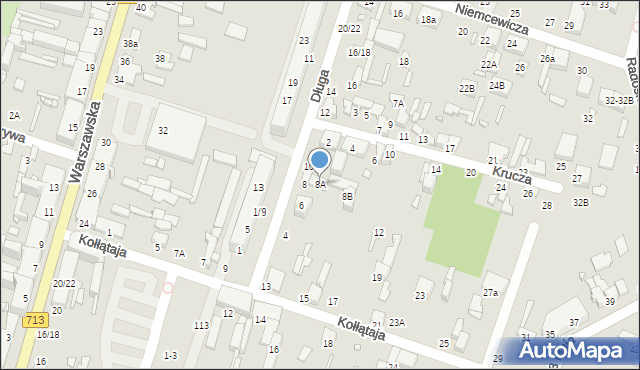 Tomaszów Mazowiecki, Długa, 8A, mapa Tomaszów Mazowiecki