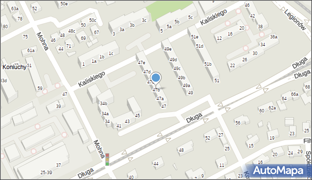 Toruń, Długa, 47b, mapa Torunia