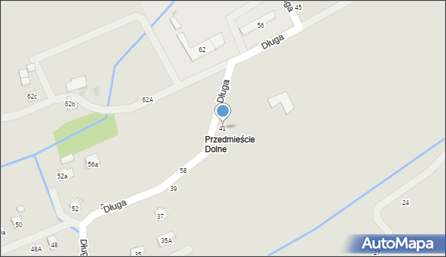 Tuchów, Długa, 41, mapa Tuchów