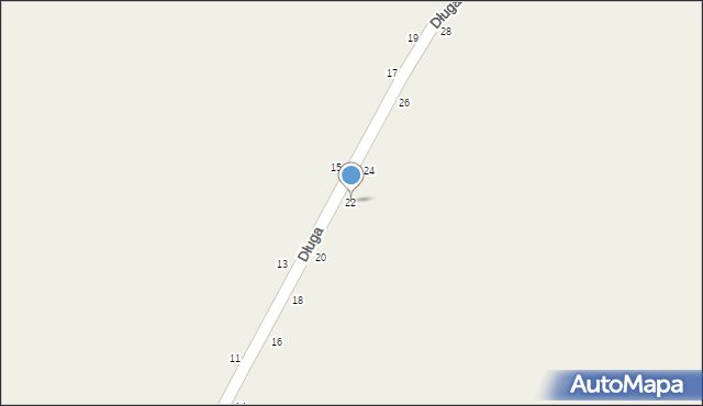 Turów, Długa, 22, mapa Turów