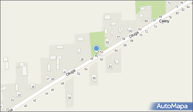 Turów, Długa, 51, mapa Turów