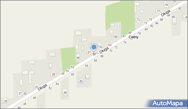 Turów, Długa, 59, mapa Turów