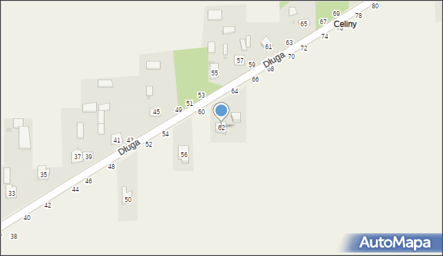 Turów, Długa, 62, mapa Turów