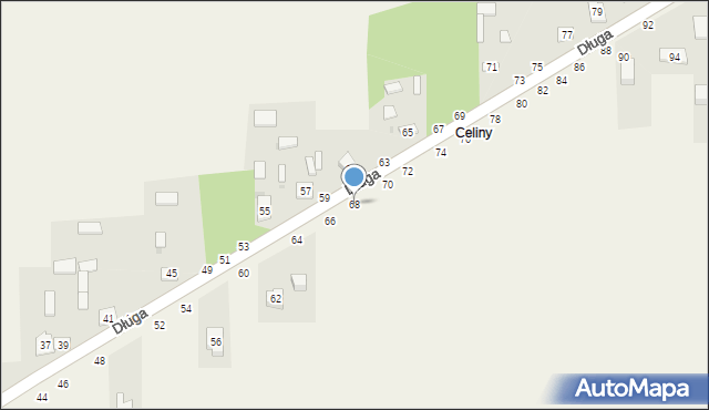 Turów, Długa, 68, mapa Turów