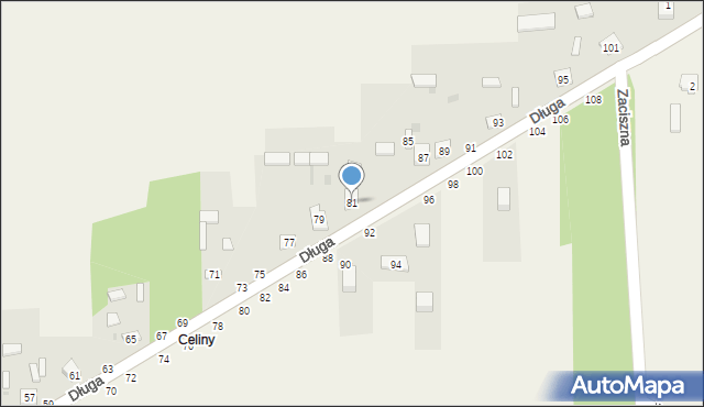 Turów, Długa, 81, mapa Turów