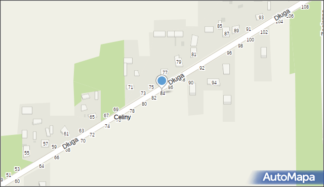 Turów, Długa, 84, mapa Turów