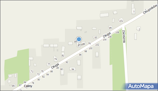 Turów, Długa, 87, mapa Turów