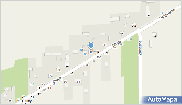 Turów, Długa, 89, mapa Turów