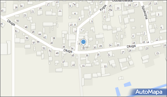 Uciechów, Długa, 32, mapa Uciechów