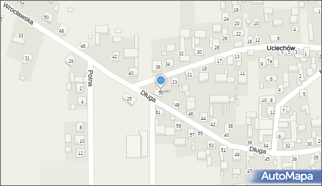Uciechów, Długa, 50, mapa Uciechów