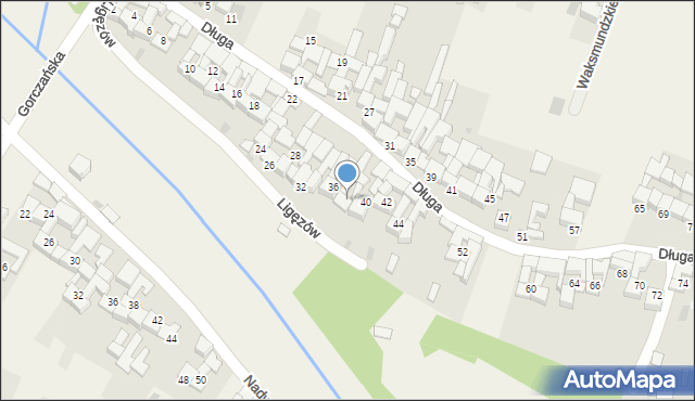 Waksmund, Długa, 38, mapa Waksmund