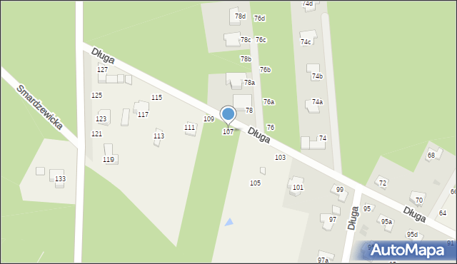 Wąwał, Długa, 107, mapa Wąwał