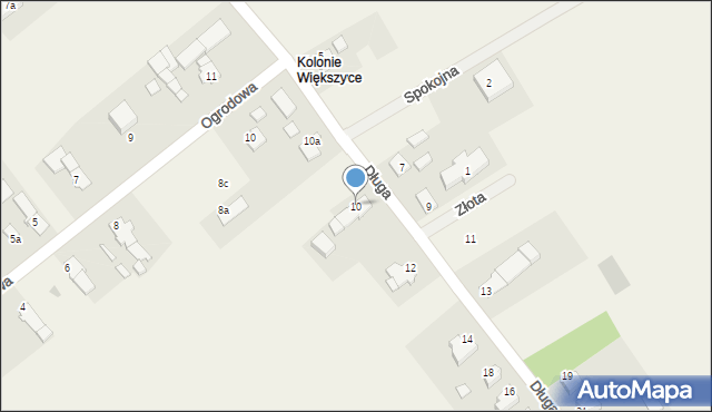 Większyce, Długa, 10, mapa Większyce