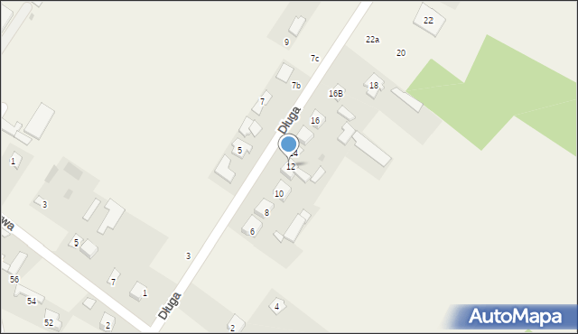 Wielogóra, Długa, 12a, mapa Wielogóra