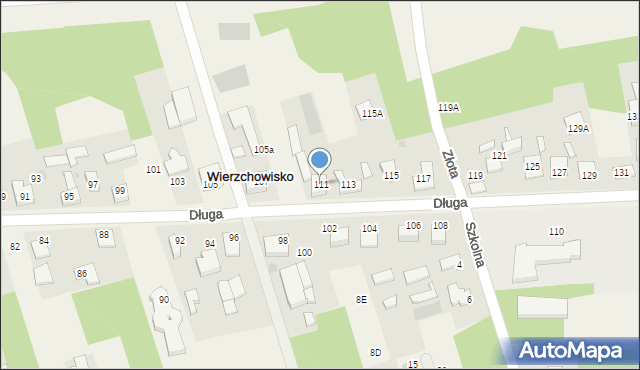 Wierzchowisko, Długa, 111, mapa Wierzchowisko