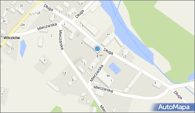 Wilczków, Długa, 6, mapa Wilczków