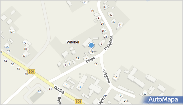 Witobel, Długa, 1A, mapa Witobel