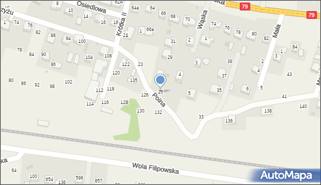 Wola Filipowska, Długa, 25, mapa Wola Filipowska