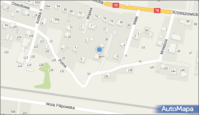 Wola Filipowska, Długa, 35, mapa Wola Filipowska