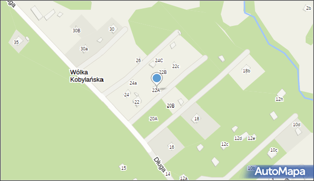 Wólka Kobylańska, Długa, 23b, mapa Wólka Kobylańska