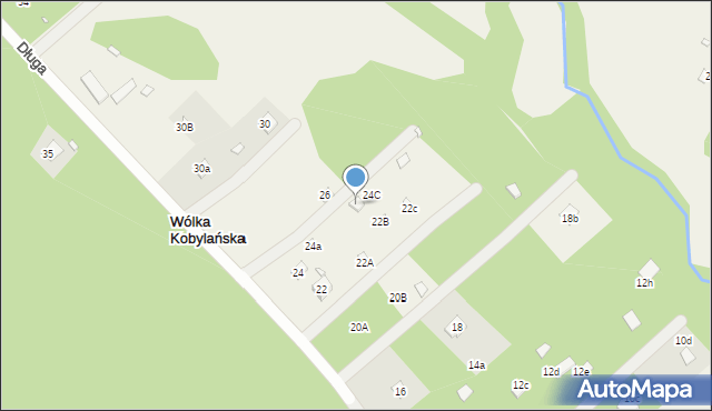 Wólka Kobylańska, Długa, 24b, mapa Wólka Kobylańska