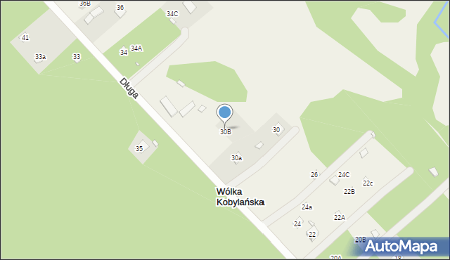 Wólka Kobylańska, Długa, 32b, mapa Wólka Kobylańska