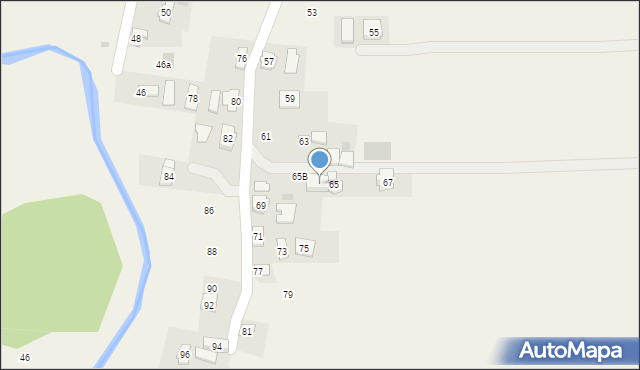 Wróblik Szlachecki, Długa, 65A, mapa Wróblik Szlachecki