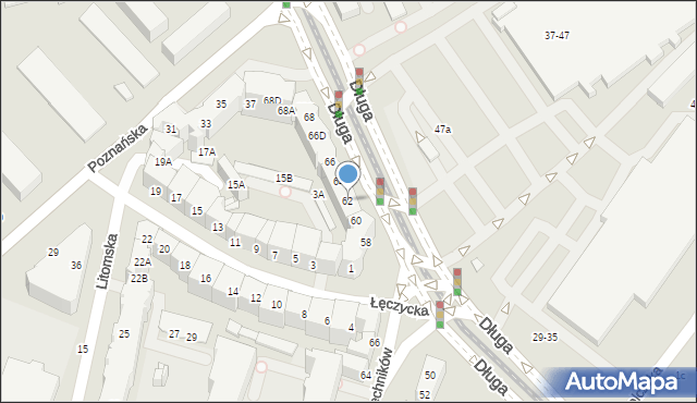 Wrocław, Długa, 62, mapa Wrocławia